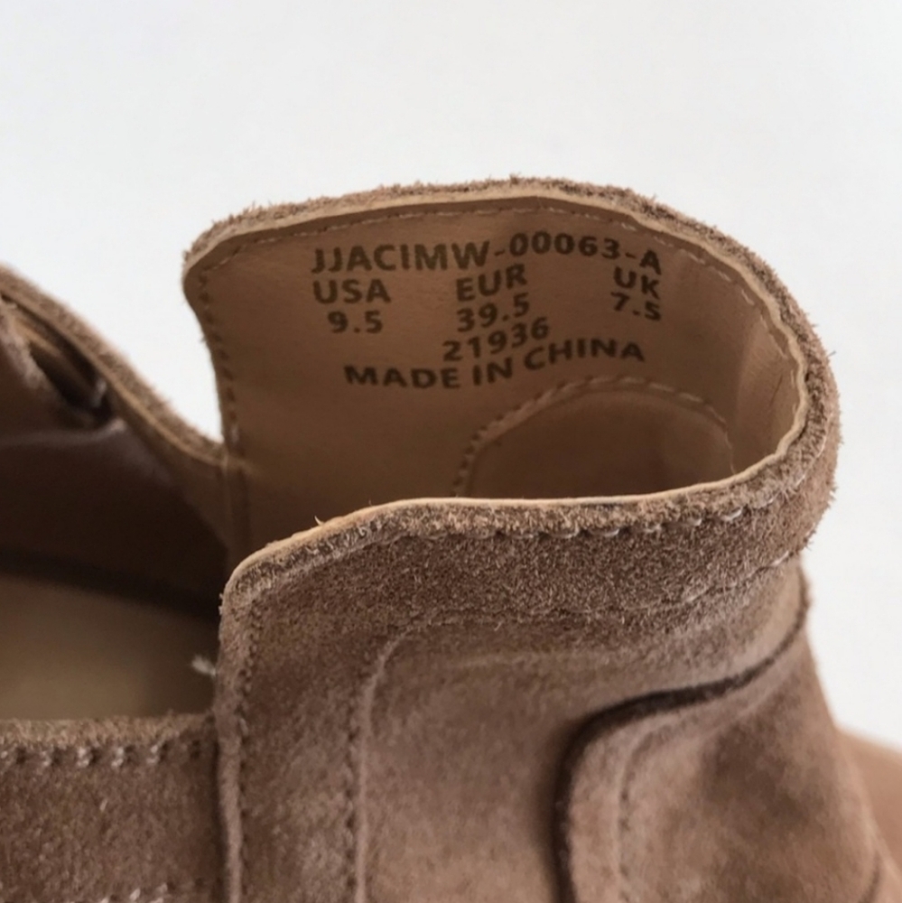 Joe's Jeans Cassia Suede Tan Block Heel Booties 9.5 - Picture 6 of 12